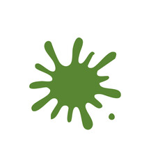 Ink splat or splash vector illustration. Colored splatters, graffiti spots and ink blots. Paintbrush splotches, ink drips or liquid blobs. Abstract dirty grunge splatter stains