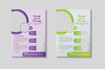 WebBeauty spa treatment center flyer template design