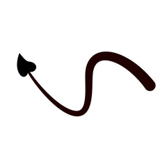 Black Devil Tail. Vector Illustration