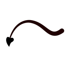 Black Devil Tail. Vector Illustration