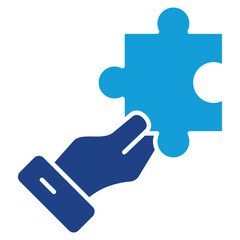 Obraz premium Solution Dual Tone Icon 