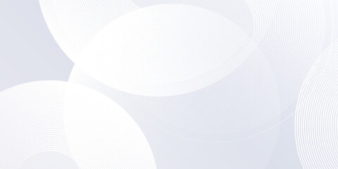 Design white background with white circle lines. Digital future technology modern