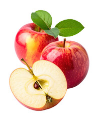 Raw apple The Tangy and Refreshing Taste of Summer on white background 