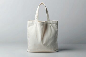 Plain White Tote Bag  Studio Shot, High-Resolution Image