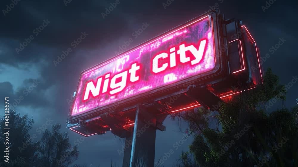 Poster illuminated billboard displaying 