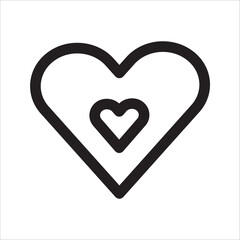 love icon,vector illustration symbolizing love. on white background