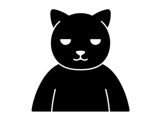 mascot black cat on a white background
