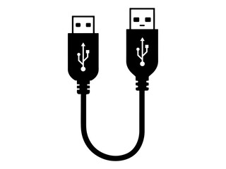vector illustration of a usb cable
