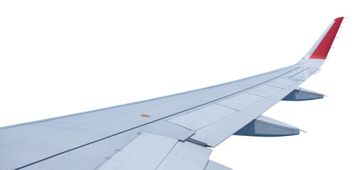 Airplane wing isolated on transparent background, PNG Format