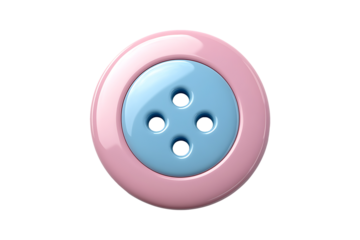 Colorful button isolated on transparent background
