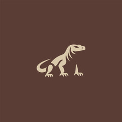 Simple Komodo logo in bold silhouette design.