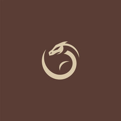 Simple Komodo logo in bold silhouette design.