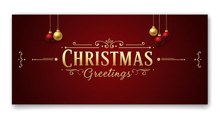 Naklejka premium Crimson & Gold Christmastide AI Generated