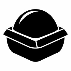 Egg box vector on white background.