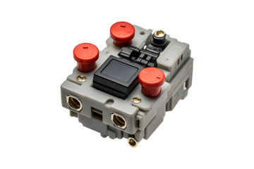 Car electric relay switch isolated on transparent background
