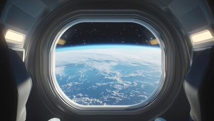 Earth from Space: A View from a Spaceship Window