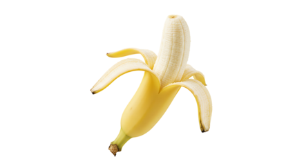 peeled banana without background png