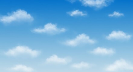 Fototapeta premium Azure Embrace: Soft Cloudscape AI Generated