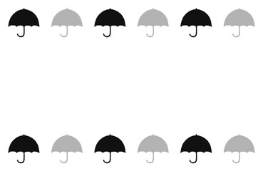 黒と灰色の傘のフレーム