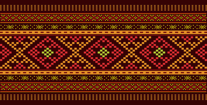 TRADITIONAL ORNAMENT OF BATAKNESE, TRADITIONAL FABRIC CALLED ULOS, PATTERN, BACKGROUND, NORTH OF SUMATERA