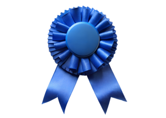blue ribbon award. clipart image on transparent background