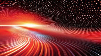 Fototapeta premium Dynamic Technological Futuristic Design on red background