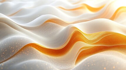 Obraz premium Luxury abstract background with flowing golden lines on a soft cream gradient 