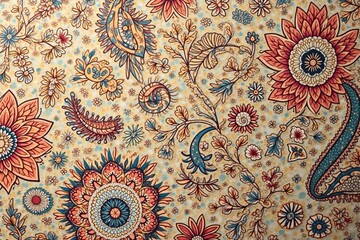 Subtle paisley pattern in muted earth tones, minimalist style , geometric, modern