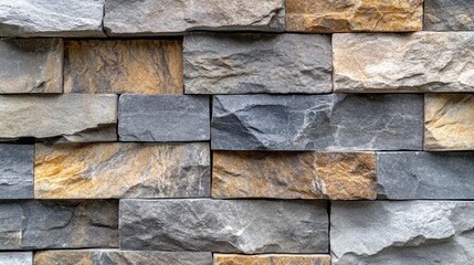 Close-up view of a textured stone wall.