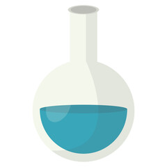 Science Lab Equipment with Flat Design. Vector Element.
