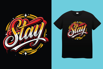 Hustle hard stay humble motivational graffiti typography vector t-shirt design.
