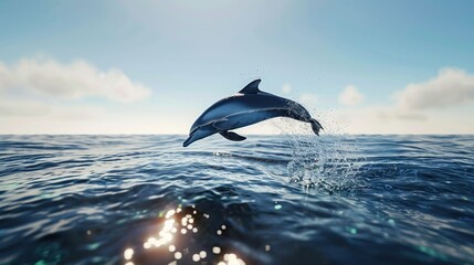Fototapeta premium Dolphin leaping out of water