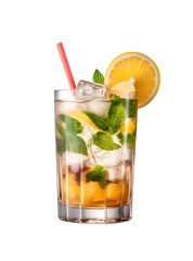 cocktail with lemon and lime