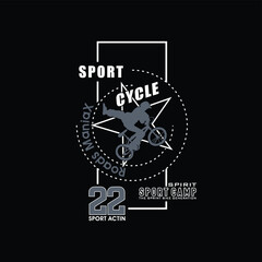 Typography vector illustration with Street Cycle writing in bold urban style  