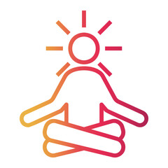 peace of mind Line Gradient Icon
