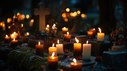 Memorial Candlelight Vigil: A somber yet hopeful tribute in a peaceful setting