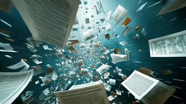 Abstract swirling papers