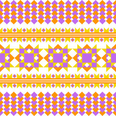 Oriental geometric ethnic patterns are used for background.