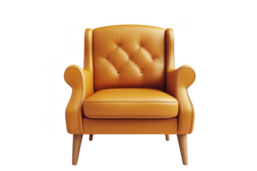 Elegant Armchair in caramel color tone, interior design and Home Furnishing
