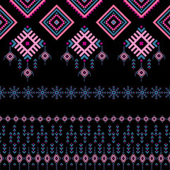 Oriental geometric ethnic patterns are used for background.