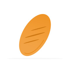 bread icon, colored flat vector. modern and minimalist design.