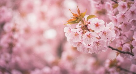 Obraz premium Cherry Blossom with Light Pink Petals