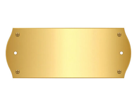 Elegant Blank Gold Nameplate for Personalization or Labeling