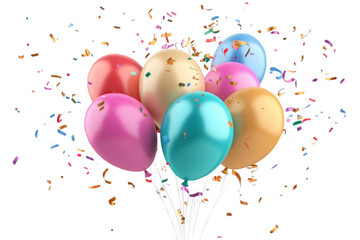 Celebrate with Balloons and Confetti for a festive Gathering and Colorful Design