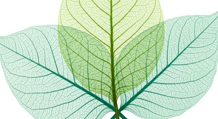 Fototapeta premium Leaf Skeleton - Green Colored Leaves