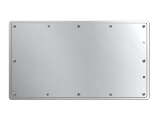 Blank Silver License Plate with Smooth Brushed Metal Finish