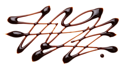 Abstract Chocolate Swirl Isolated Dessert Topping Sweet Decoration Design