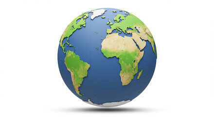 Planet earth rotating showing africa, europe and america continents