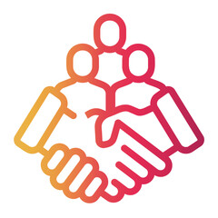 political Line Gradient Icon