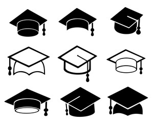 This is a set of togas or hats for school or college graduation.